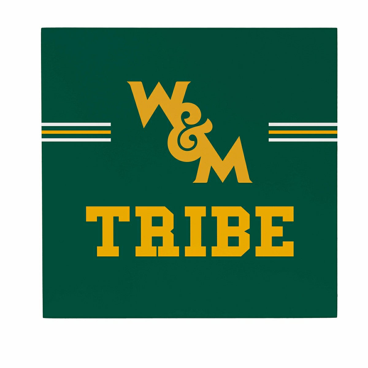 William & Mary Wood Wall Sign, 12x12 - Collegiate Home