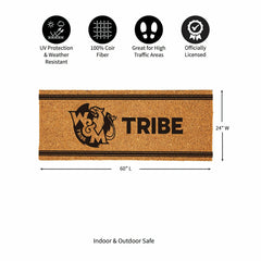 William & Mary Extra Large One Color Coir Mat, 60"x24" - Collegiate