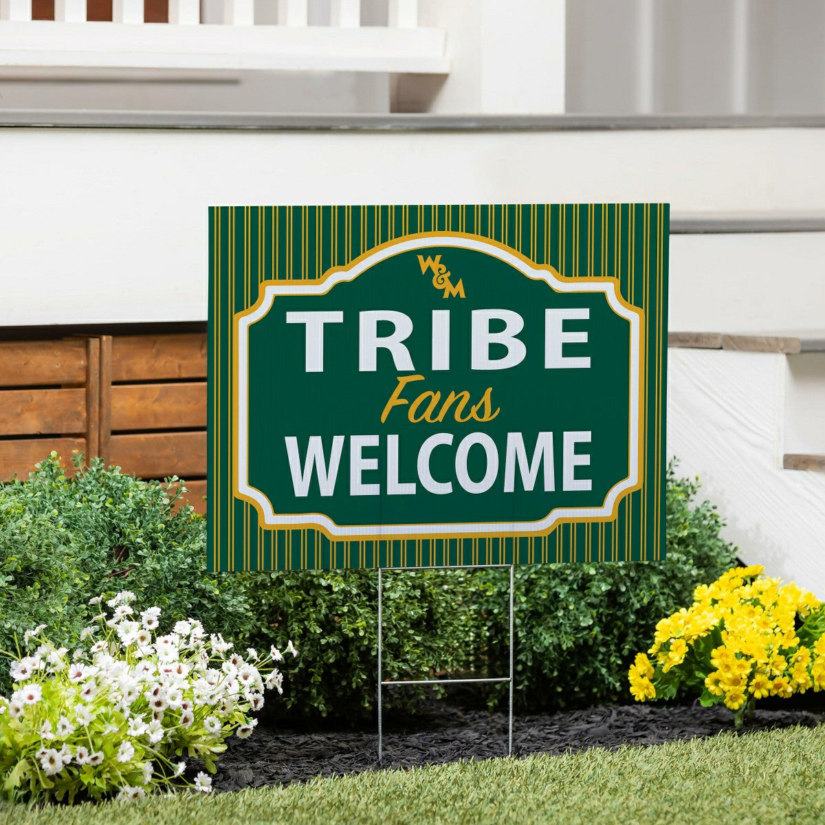 William & Mary Coroplast Yard Sign, "Fans Welcome" - Collegiate Home