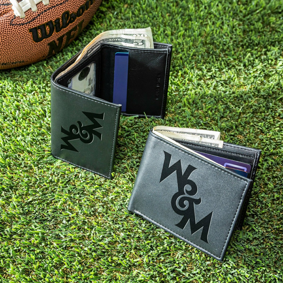 William & Mary, Bi-Fold and Tri-Fold Wallet Gift Set, Black - Collegiate Home