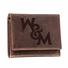 William & Mary, Tri-Fold Wallet, Brown, CH, 100% Genuine Leather - Collegiate Home