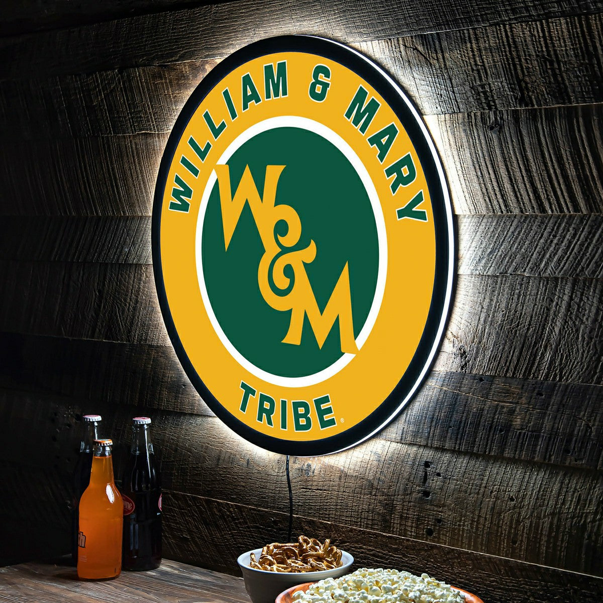 LED Wall Decor, Round, William & Mary - Collegiate Home