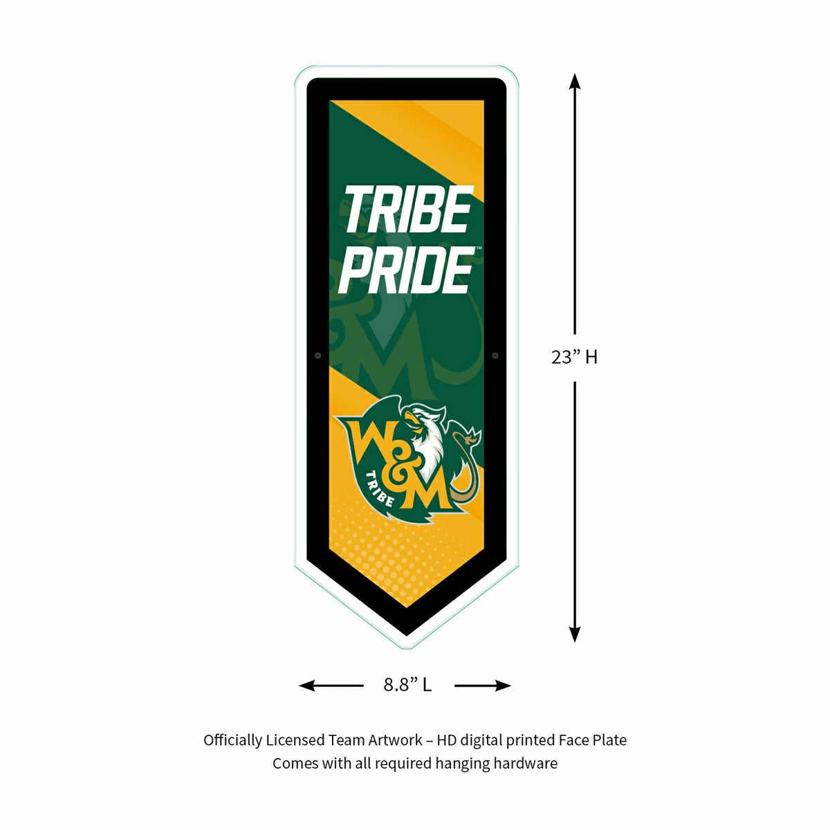 LED Wall Decor, Pennant, William & Mary - Collegiate Home