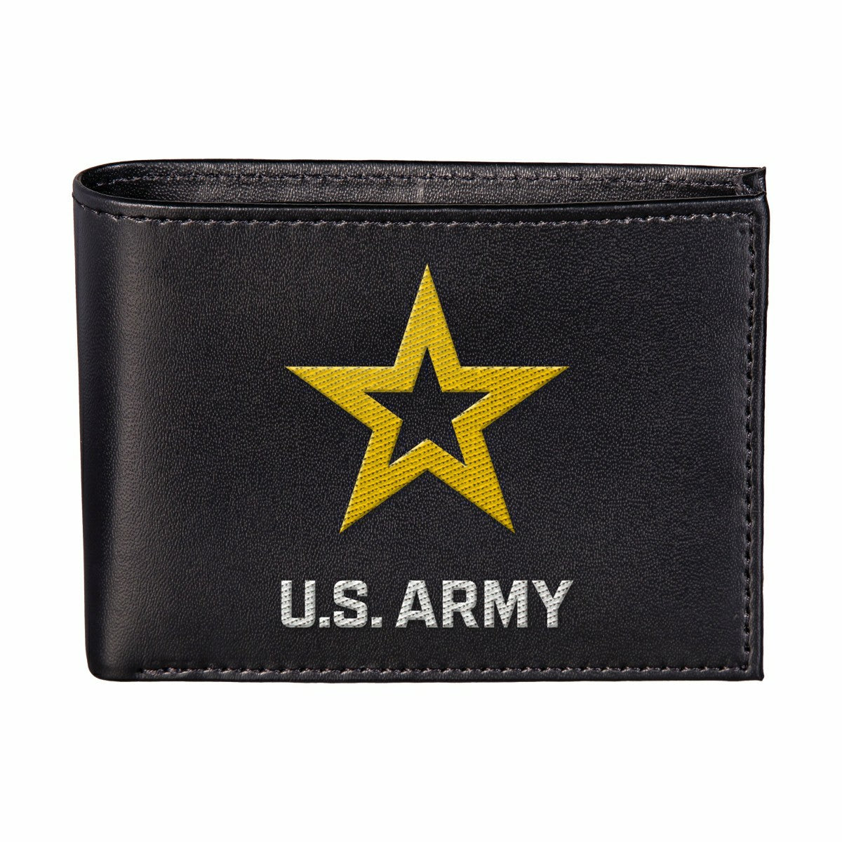 U.S. Army Black Bi-Fold Embroidered Wallet w/ RFID Blocking - US Military Home