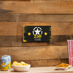 US Army, 250th Anniversary Wood Wall Sign, 6x11 - US Military