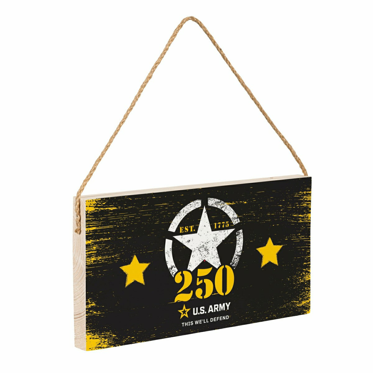 US Army, 250th Anniversary Wood Wall Sign, 6x11 - US Military