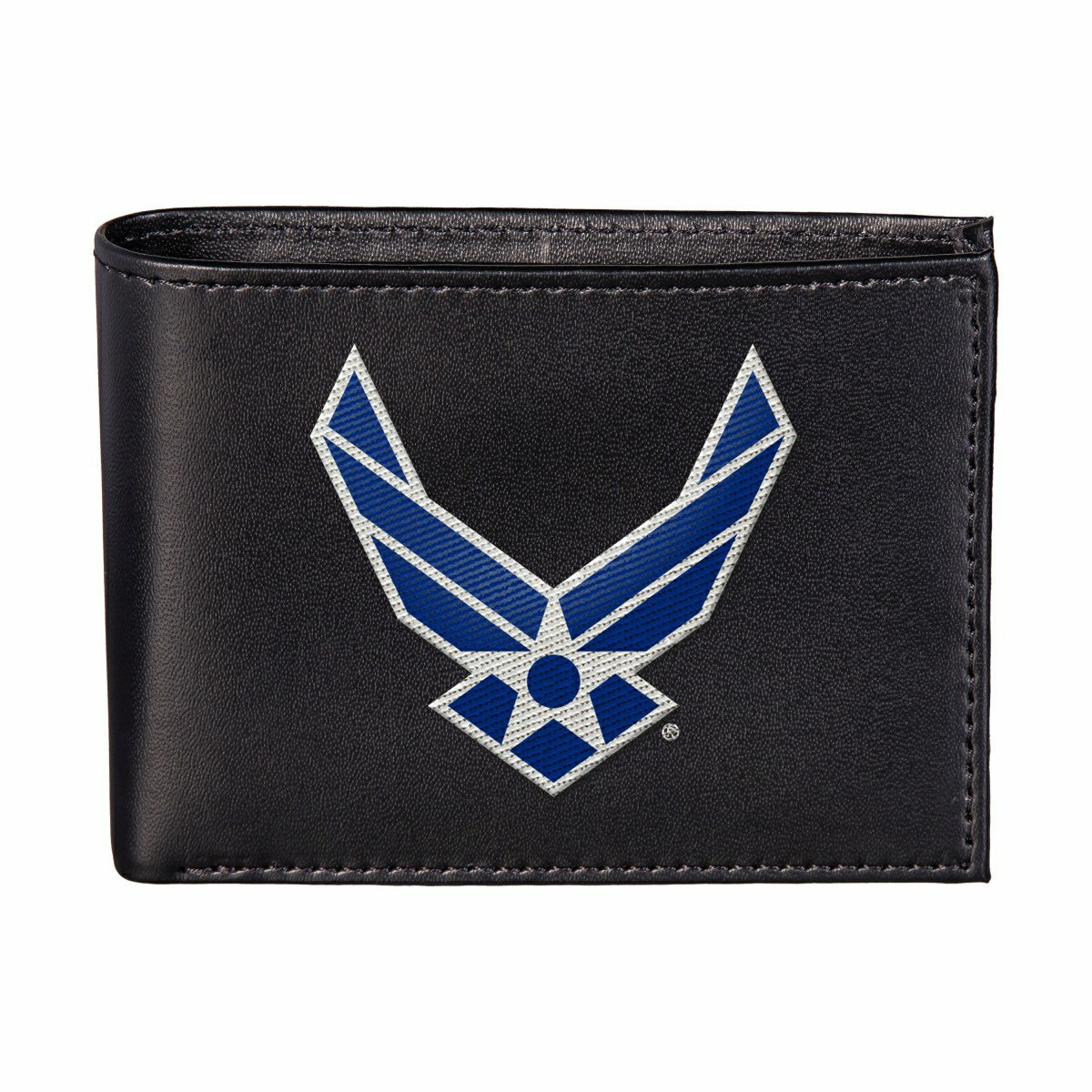 U.S. Air Force Black Bi-Fold Embroidered Wallet w/ RFID Blocking - US Military Home