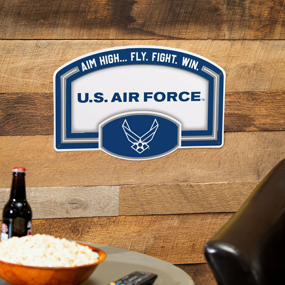 US Air Force USA Stamped Steel Wall Sign, 11" x 17" - US Military Home
