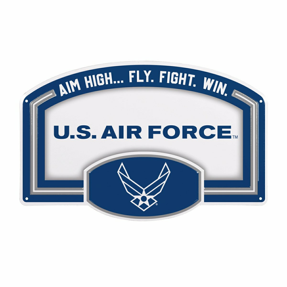 US Air Force USA Stamped Steel Wall Sign, 11" x 17" - US Military Home