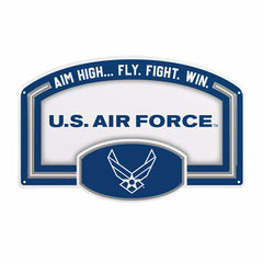 US Air Force USA Stamped Steel Wall Sign, 11" x 17" - US Military Home