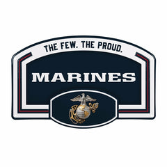 US Marine Corps USA Stamped Steel Wall Sign, 11" x 17" - US Military Home