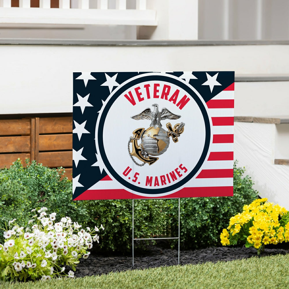 US Marine Corps Coroplast Yard Sign - US Military Home