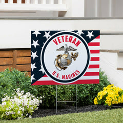 US Marine Corps Coroplast Yard Sign - US Military Home