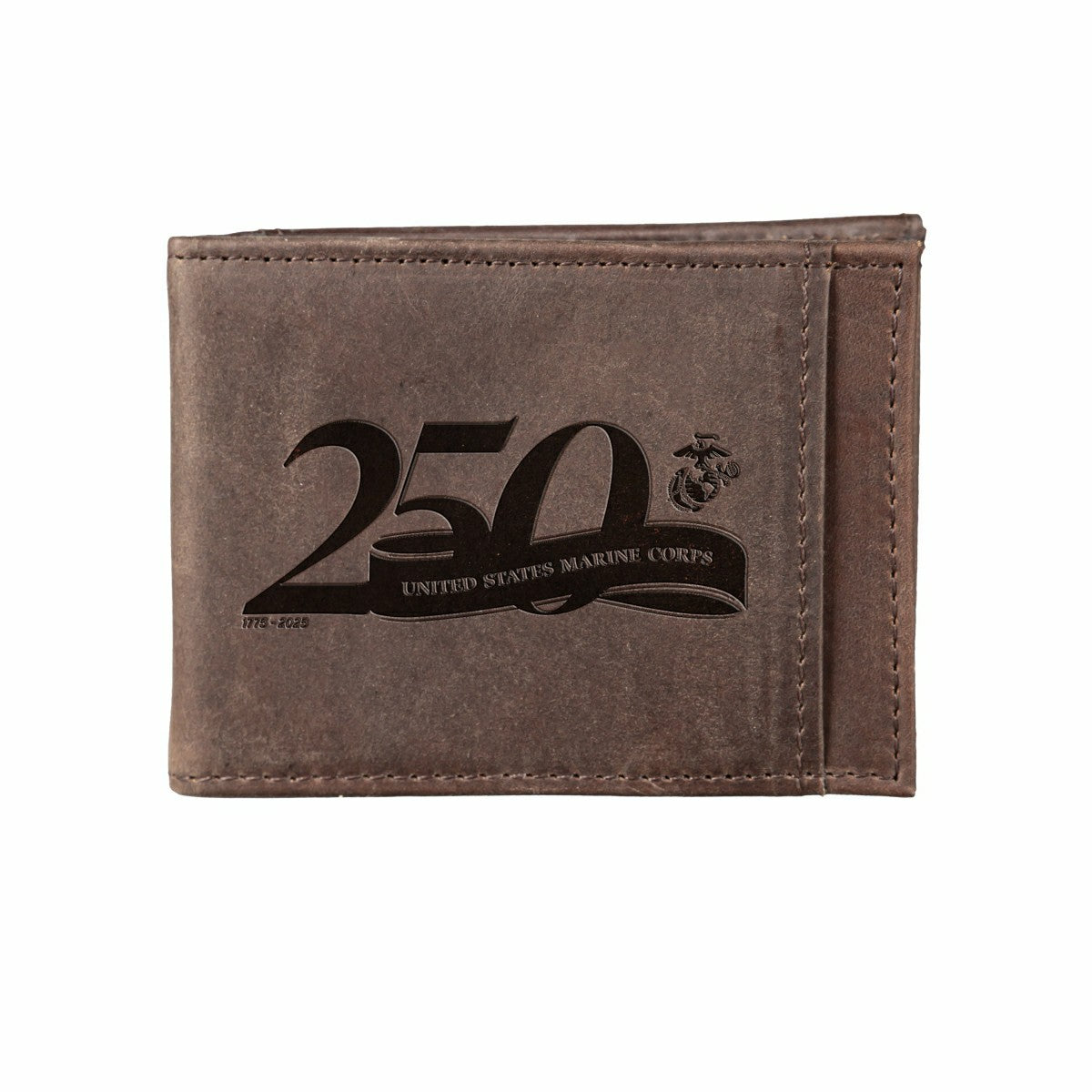 Front Pocket Wallet w/ RFID Blocking, US Marine Corps, 250th Anniversa - US Military Home