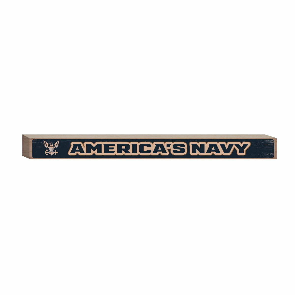 US Navy Engraved Wood Sign, 1.5" x 18" - US Military Home