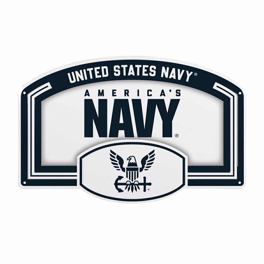 US Navy USA Stamped Steel Wall Sign, 11" x 17" - US Military Home