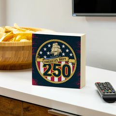US Navy, 250th Anniversary Plock, Down Home Fans, 6x6 - US Military Home
