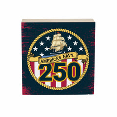 US Navy, 250th Anniversary Plock, Down Home Fans, 6x6 - US Military Home