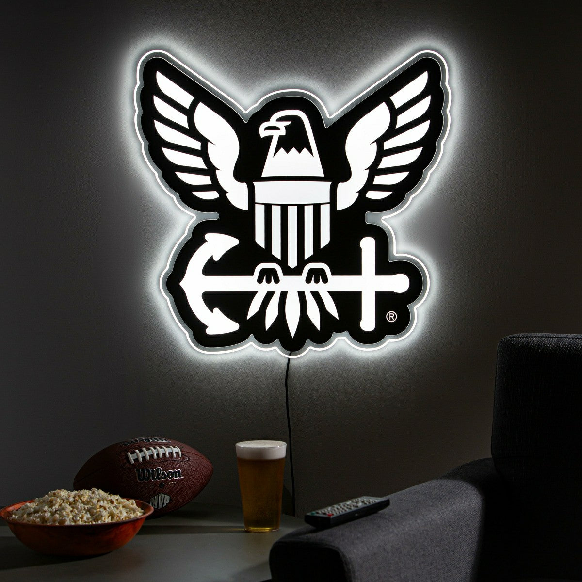 US Navy LED Wall Decor, Glazelite, Logo - US Military Home