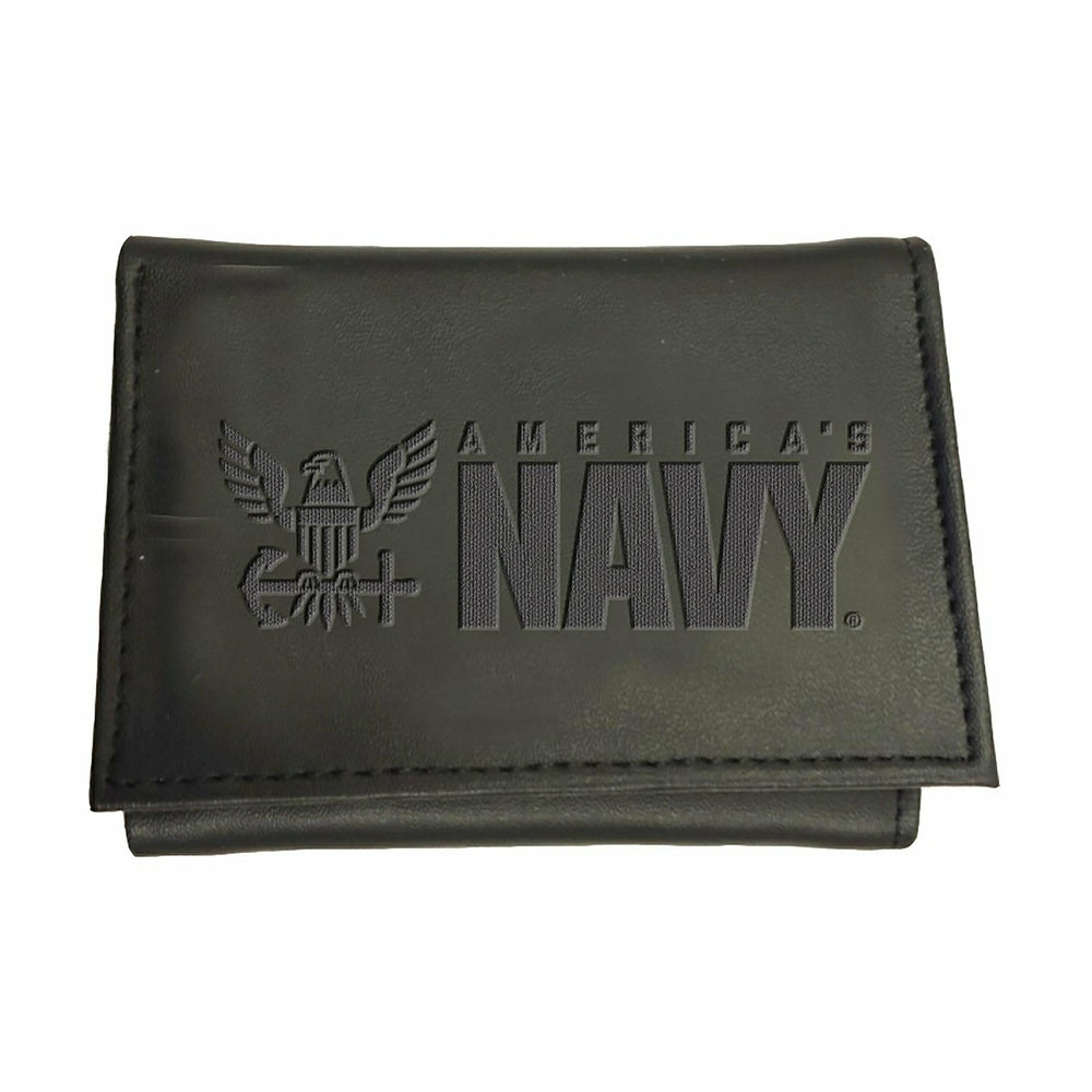 US Navy, Tri-Fold Wallet, Black - US Military