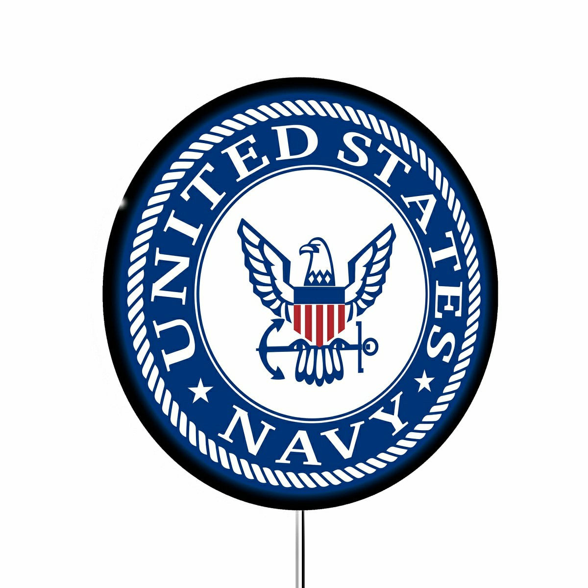 US Navy Military Round LED Wall Decor - US Military Home