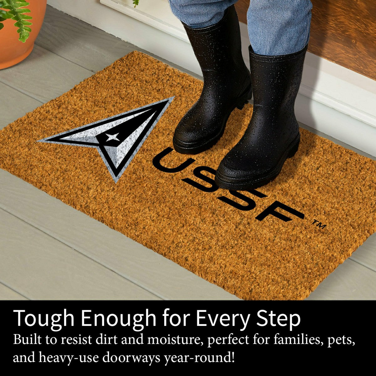 Coir Mat, 16"x28", US Space Force - US Military