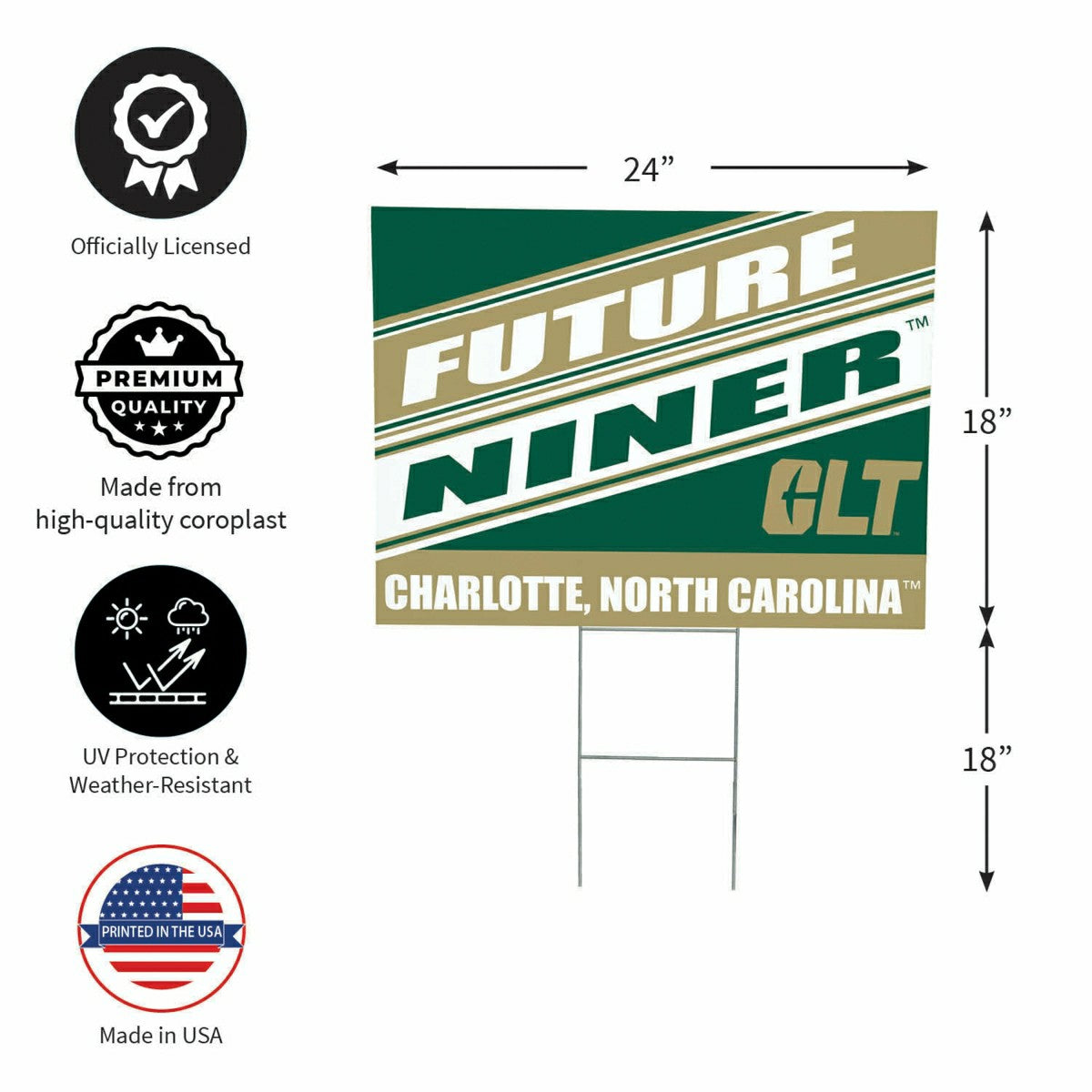 University of North Carolina/Charlotte Coroplast Yard Sign, Future Stu - Home