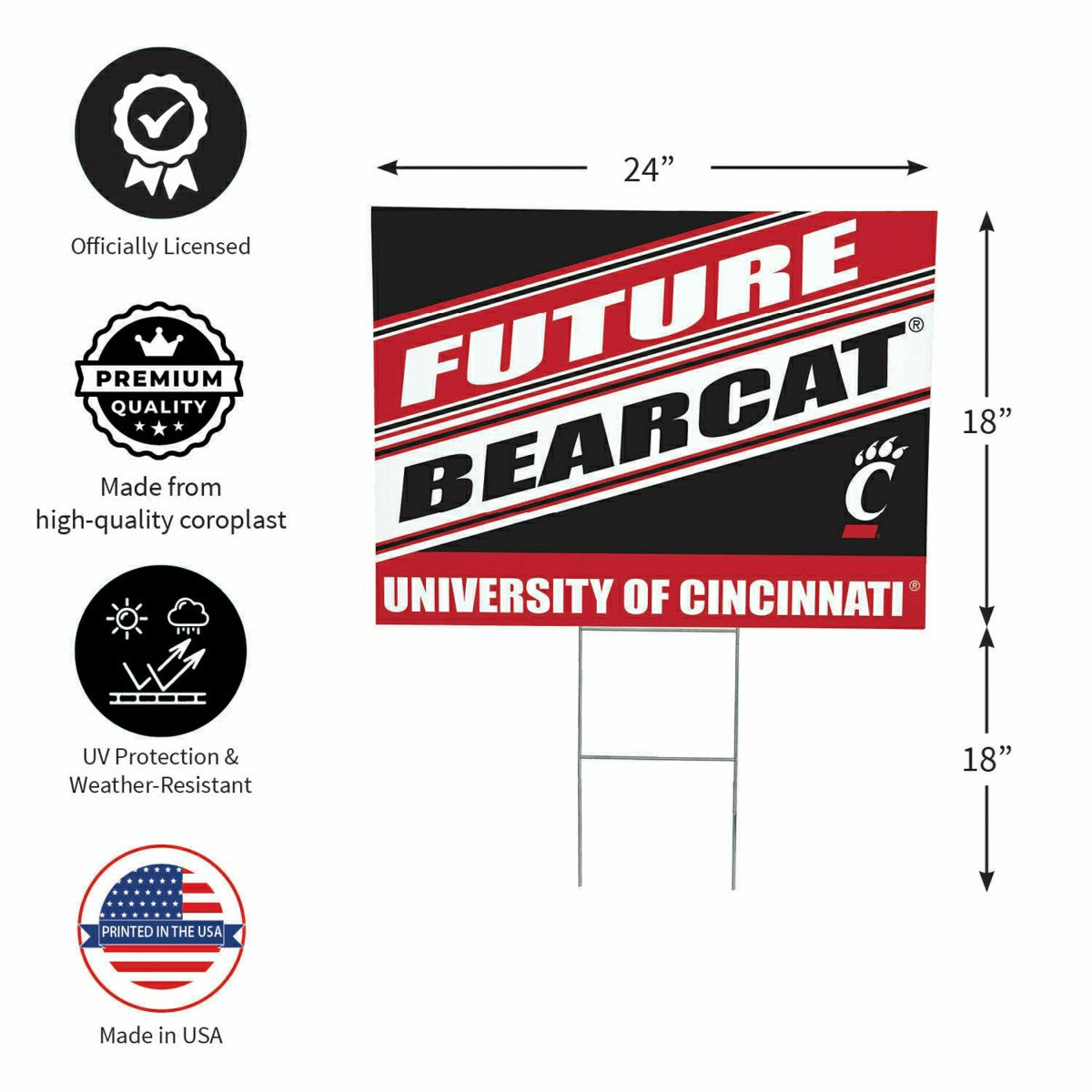 University of Cincinnati Coroplast Yard Sign, Future Student - Home