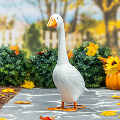 Metal Porch Goose Statue, 21"H - Home