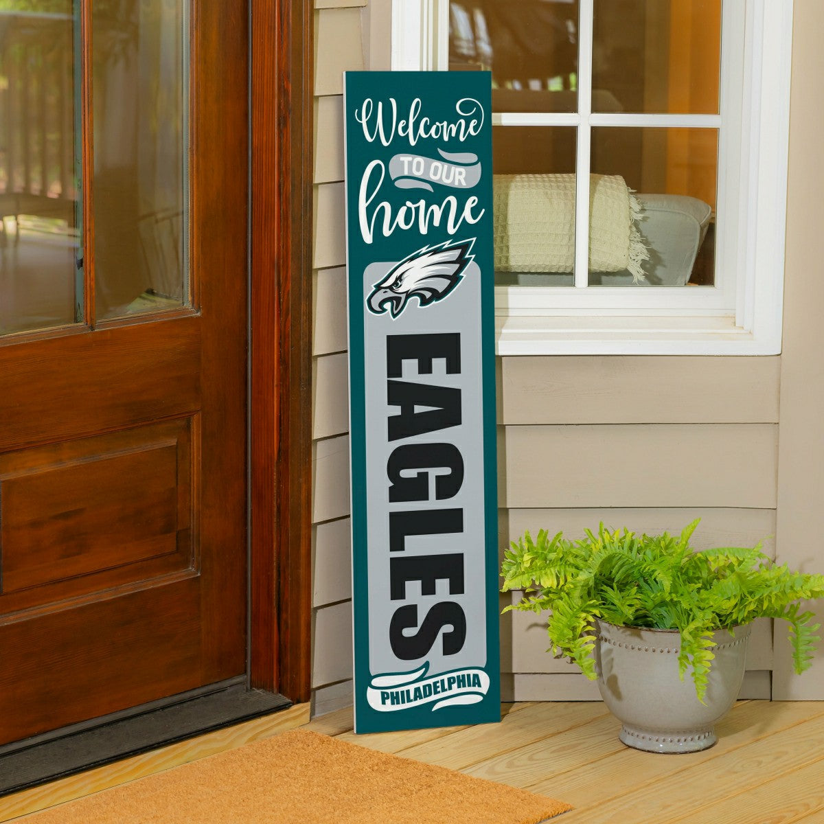 47" Double Sided Leaner, Philadelphia Eagles, Halloween - Home NFL