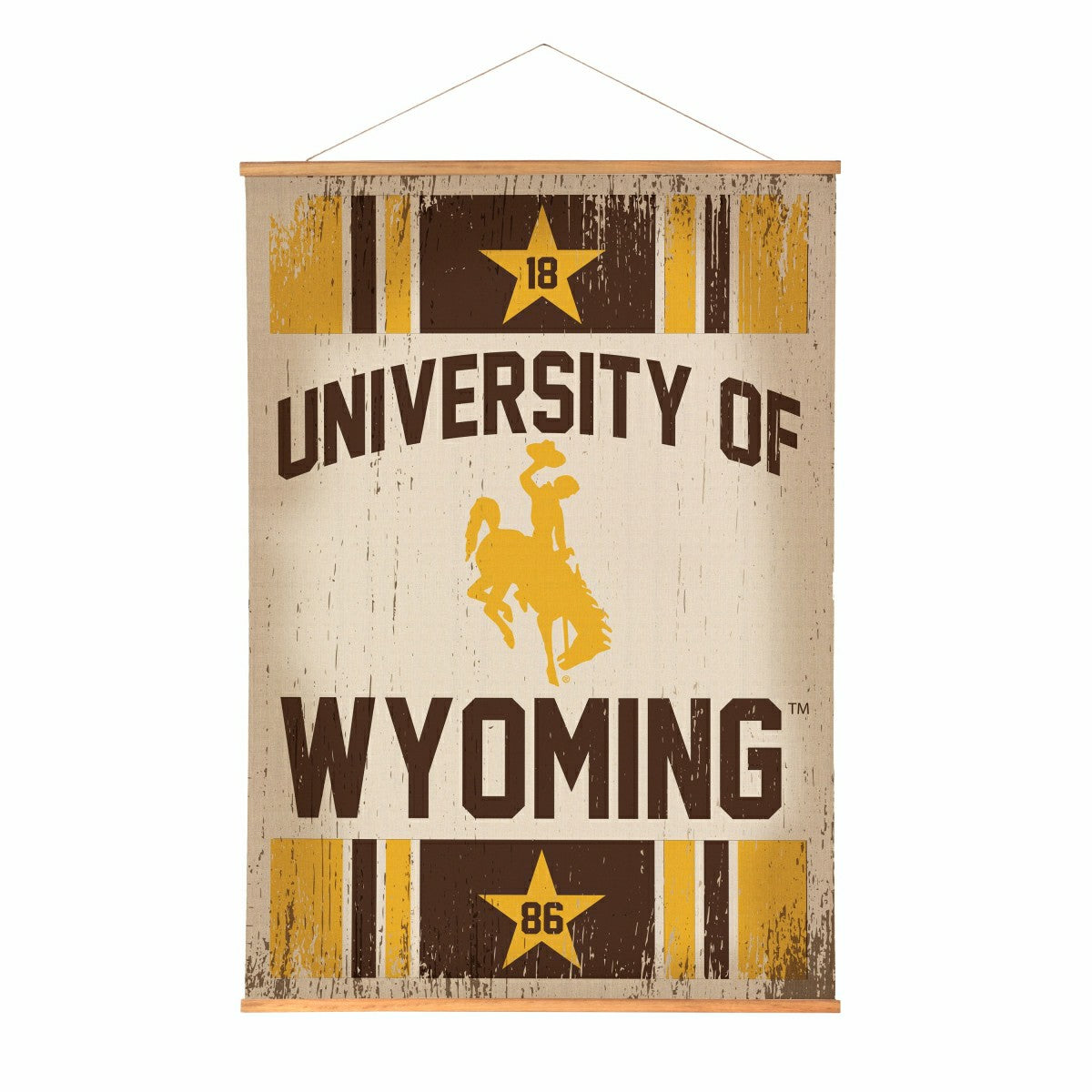 University of Wyoming, Canvas Wall Tapestry, Large, 54x36 - Home