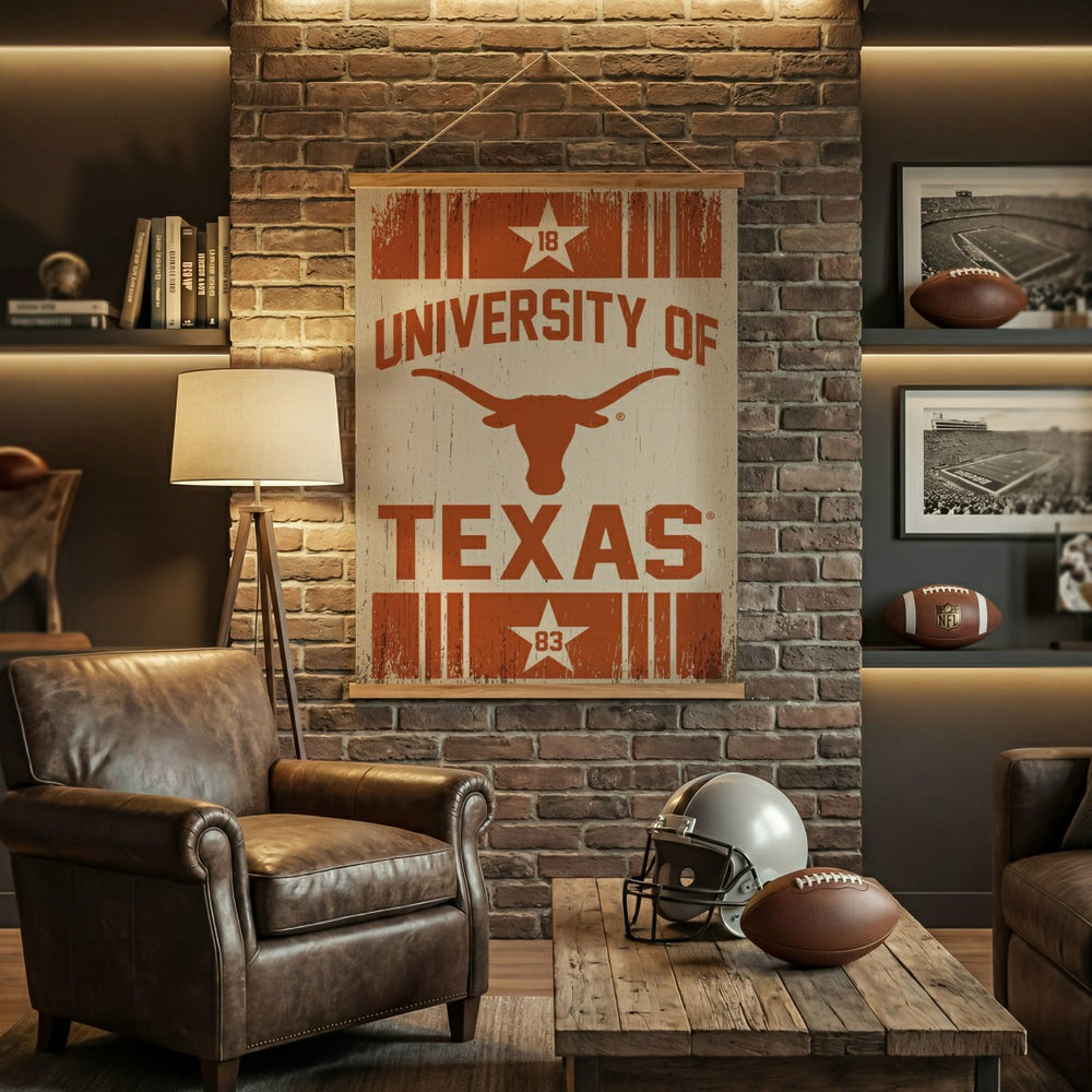 University of Texas, Canvas Wall Tapestry, Large, 54x36 - Home Collegiate