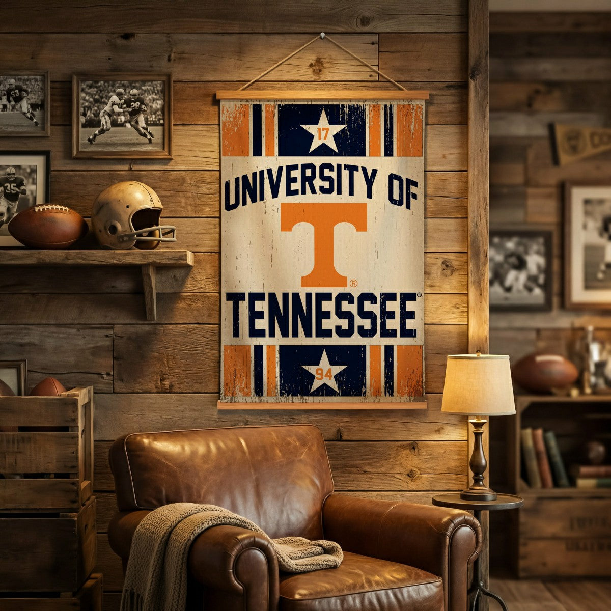 University of Tennessee, Canvas Wall Tapestry, Medium, 36x24 - Home Collegiate