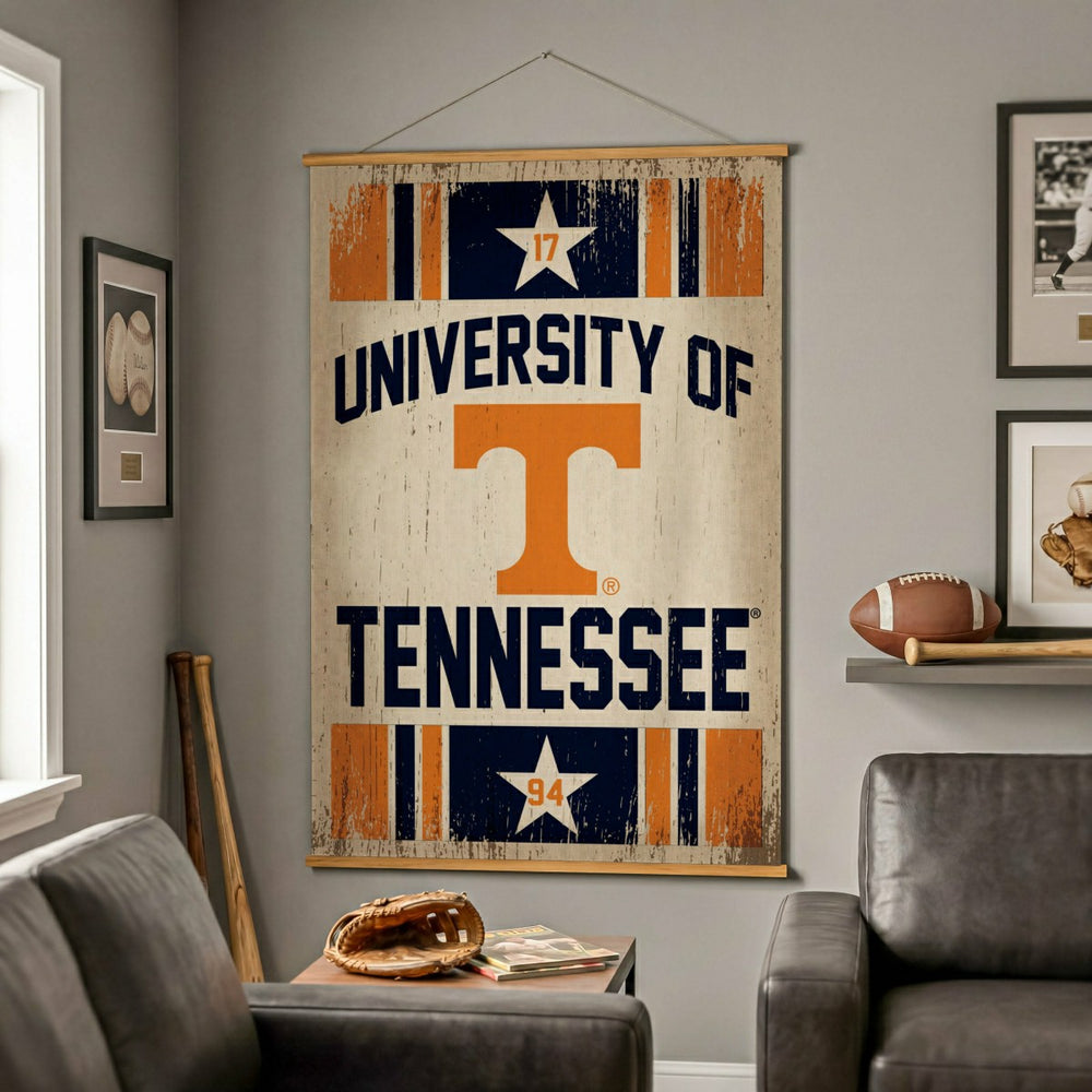 University of Tennessee, Canvas Wall Tapestry, Large, 54x36 - Home Collegiate
