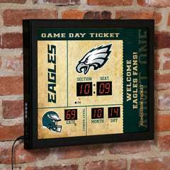 Bluetooth Scoreboard Wall Clock, Philadelphia Eagles - Home NFL