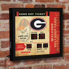 Scoreboard Wall Clock, Georgia - Home Collegiate