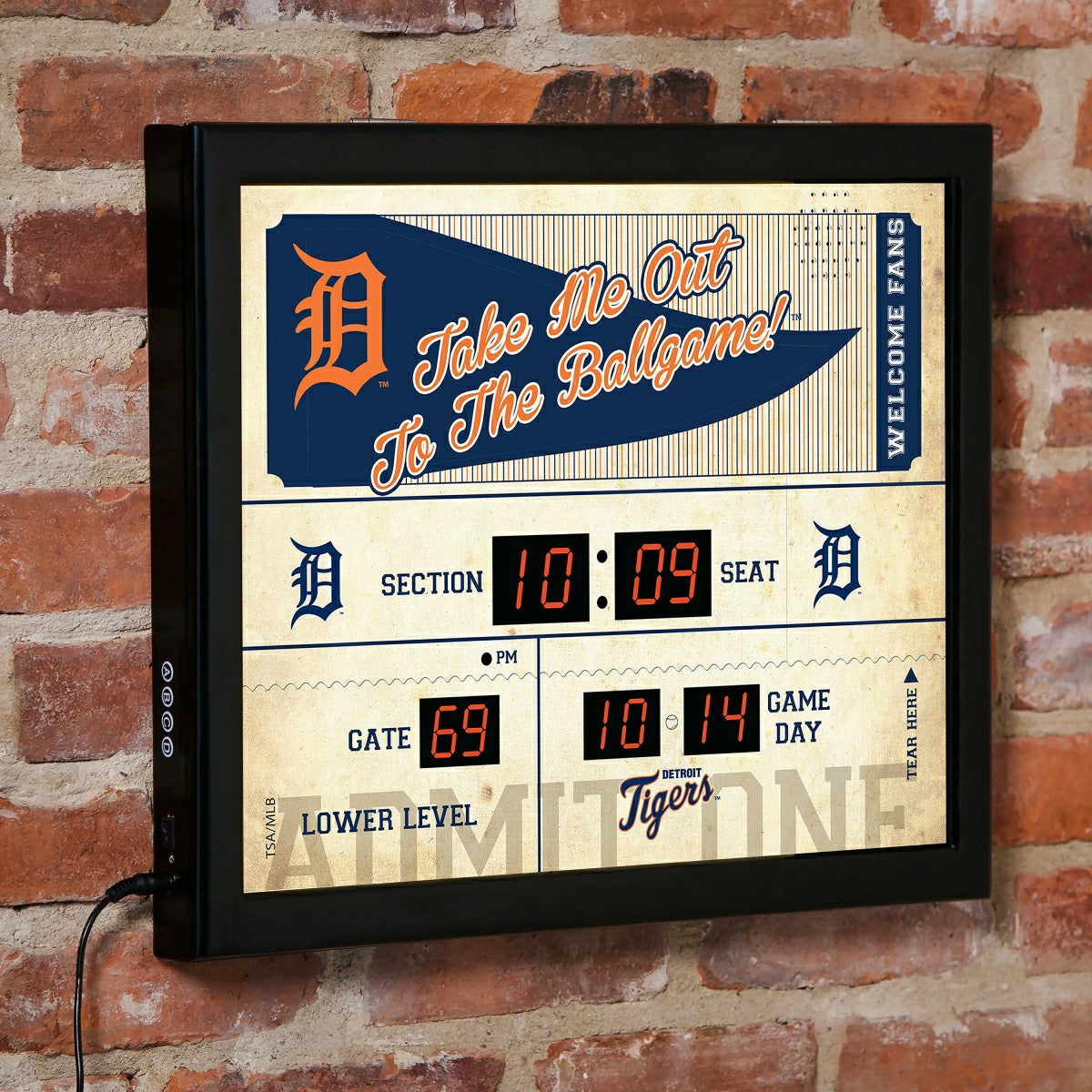 Scoreboard Wall Clock, Detroit Tigers - Home MLB