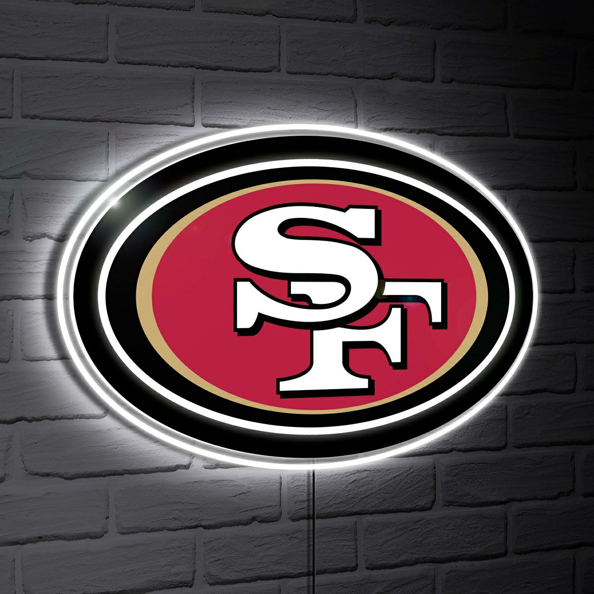 San Francisco 49ers LED Wall Decor, Glazelite, Logo - Home NFL