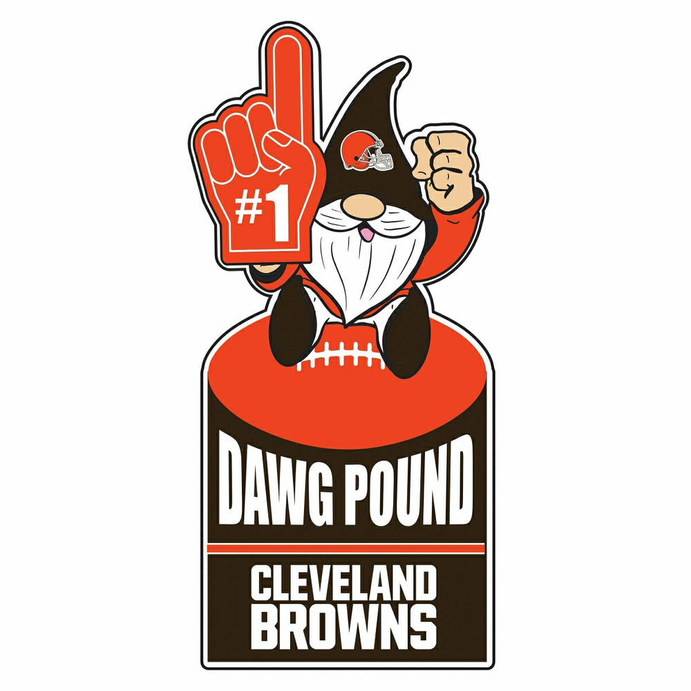 Cleveland Browns Gnome Metal Sign 10"L x 30"H - Home NFL