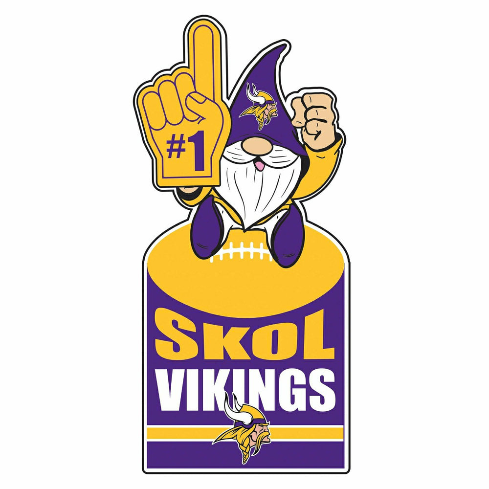 Minnesota Vikings Gnome Metal Sign 10"L x 30"H - Home NFL