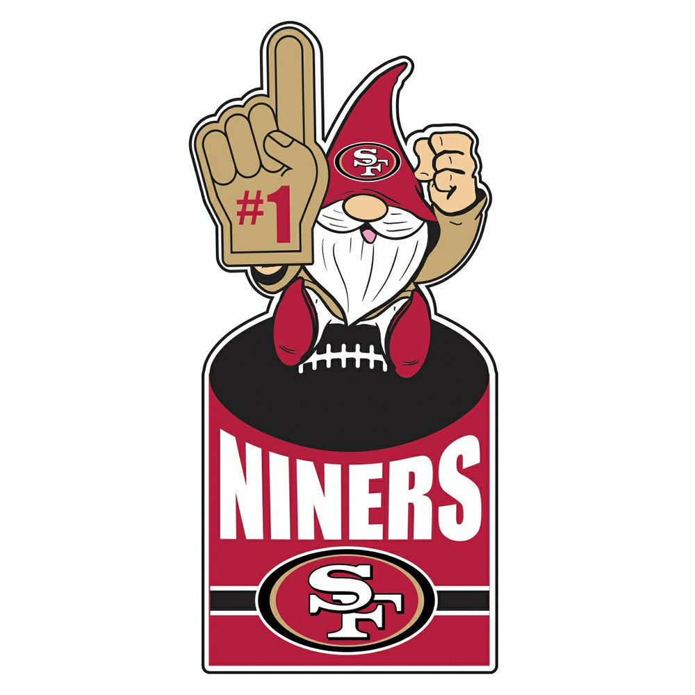 San Francisco 49ers Gnome Metal Sign 10"L x 30"H - Home NFL