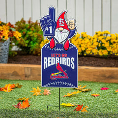 St Louis Cardinals Gnome Metal Sign 10"L x 30"H - Home MLB