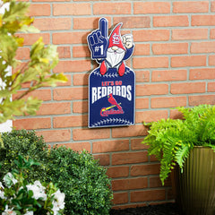 St Louis Cardinals Gnome Metal Sign 10"L x 30"H - Home MLB