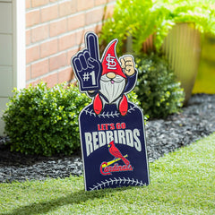 St Louis Cardinals Gnome Metal Sign 10"L x 30"H - Home MLB
