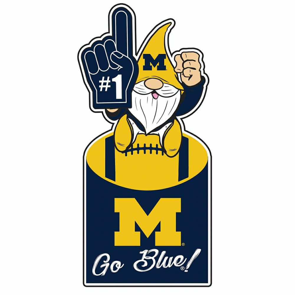 University Of Michigan Gnome Metal Sign 10"L x 30"H - Home Collegiate