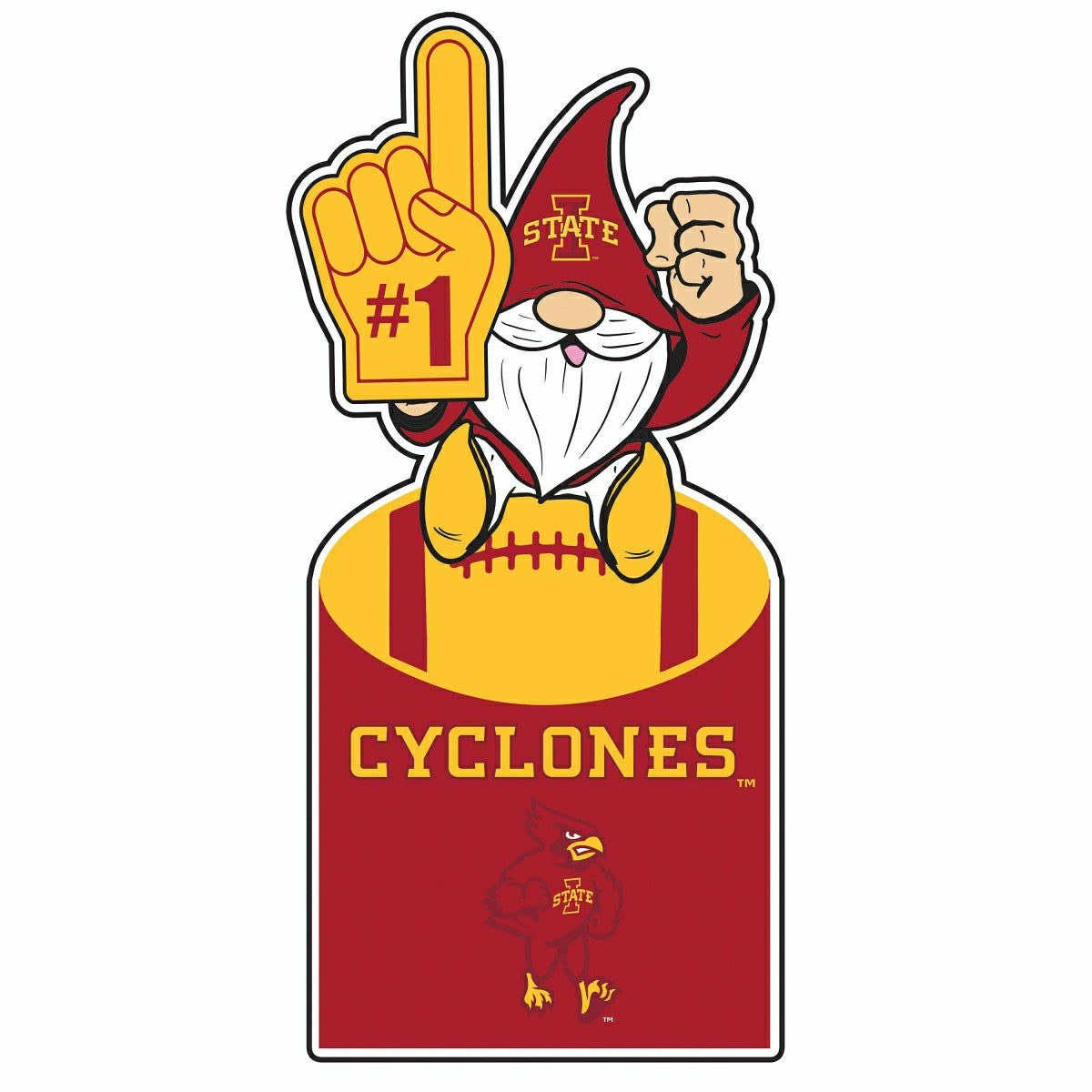 Iowa State University Gnome Metal Sign 10"L x 30"H - Home Sale Collegiate