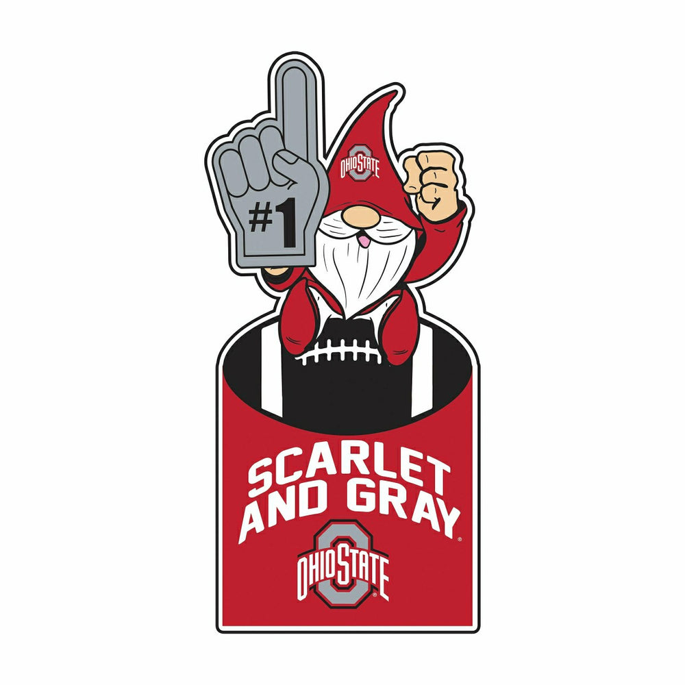 Ohio State University Gnome Metal Sign 10"L x 30"H - Home Collegiate