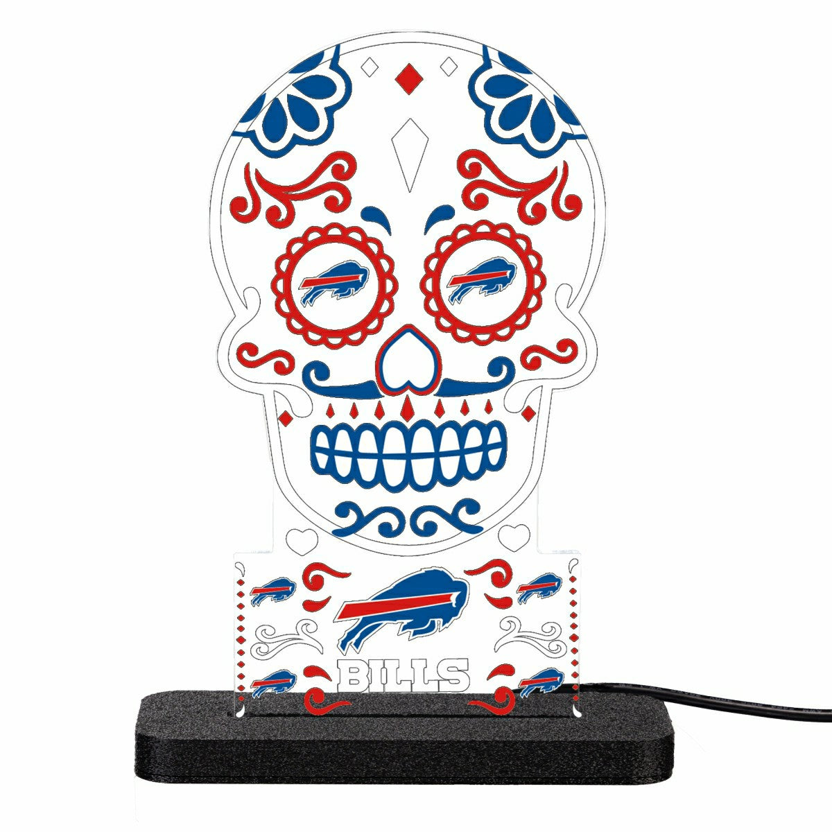 Buffalo Bills NFL Football Sugar Skull Desklite LED Décor - Home NFL