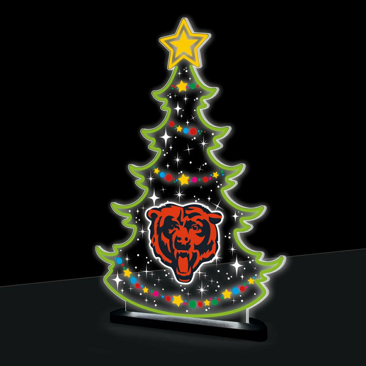 Chicago Bears NFL Football Holiday Tree Desklite LED Decor - Home NFL