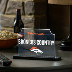 Denver Broncos NFL Football Rectangle Desklite LED Decor - Home NFL